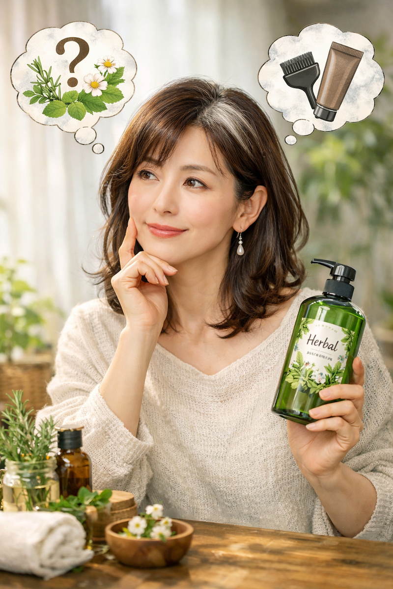 白髪染めをしていても、ハーブ系シャンプーは使っていい？